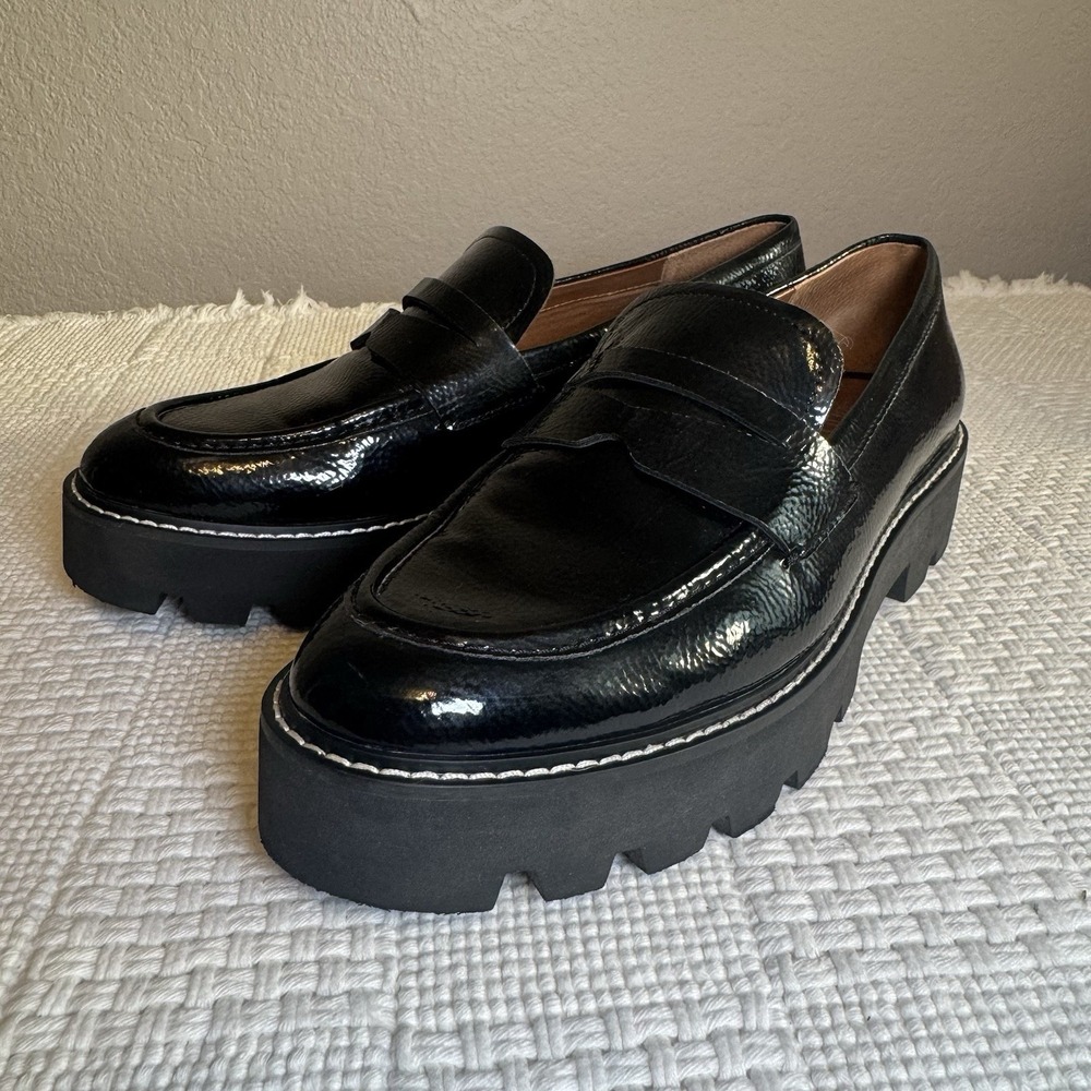 Franco Sarto Women's Bazel Platform Slip On Black Loafer Size US Size 9.5M - Picture 10 of 10
